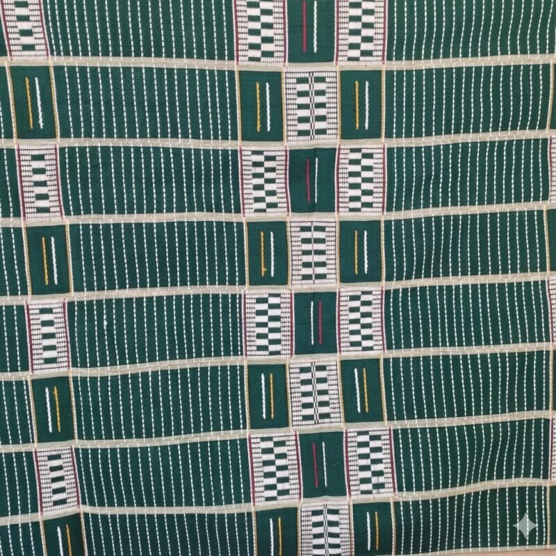 Kente SENOUFO brodé vert