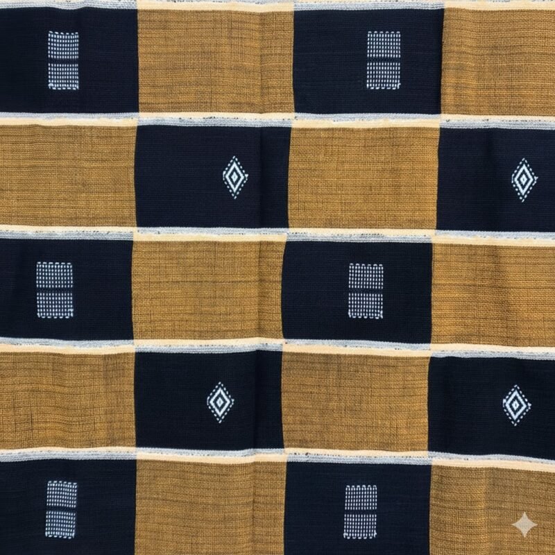 kitta motif Damier (maron bleu)