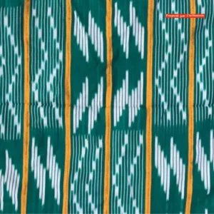 Pagne kita "Rythme de la Forêt" - Vert Émeraude et Orange Solaire